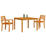 Garden Dining Set 3 pcs Brown Solid acacia wood