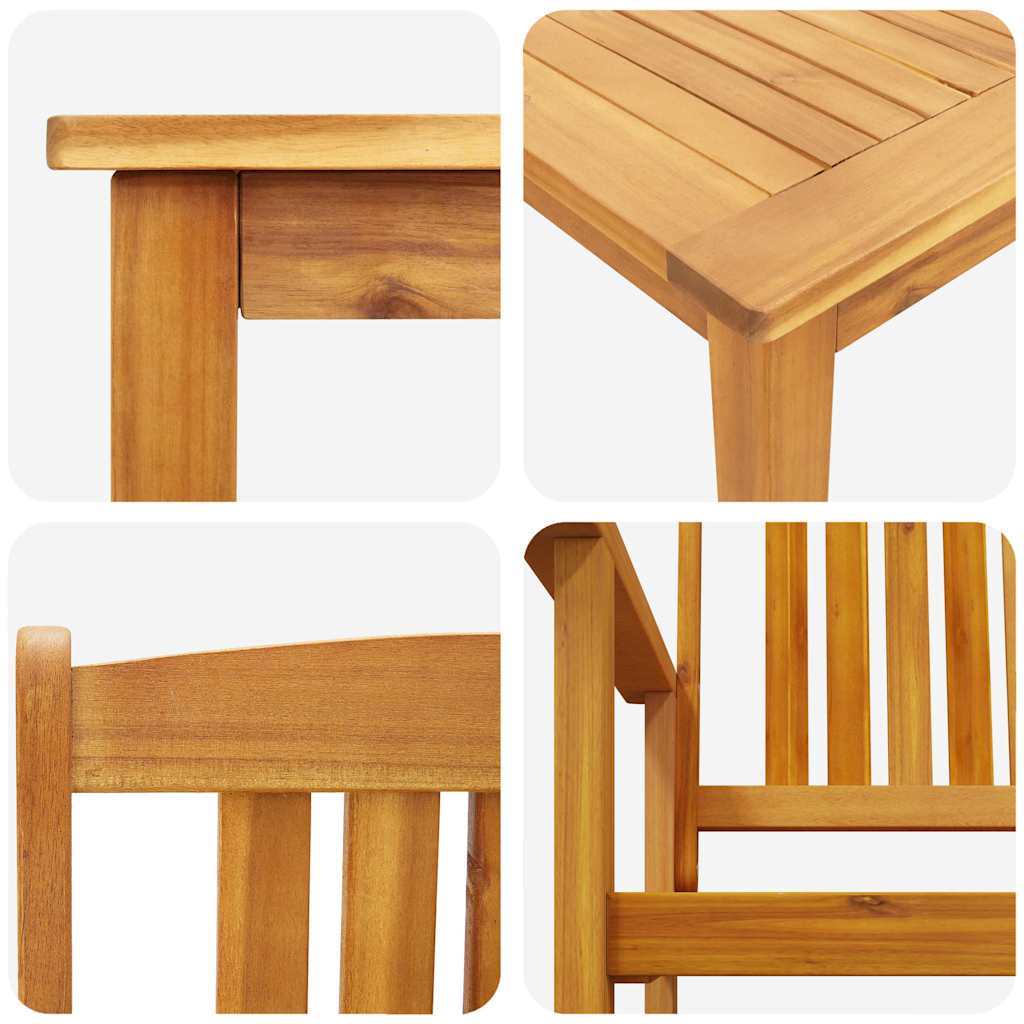 Garden Dining Set 3 pcs Brown Solid acacia wood