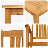 Garden Dining Set 3 pcs Brown Solid acacia wood