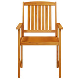 Garden Dining Set 5 pcs Brown Solid Acacia Wood