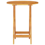 Folding Bistro Set Folding 3 pcs Brown Solid Acacia Wood