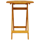 Folding Bistro Set Folding 3 pcs Brown Solid acacia wood