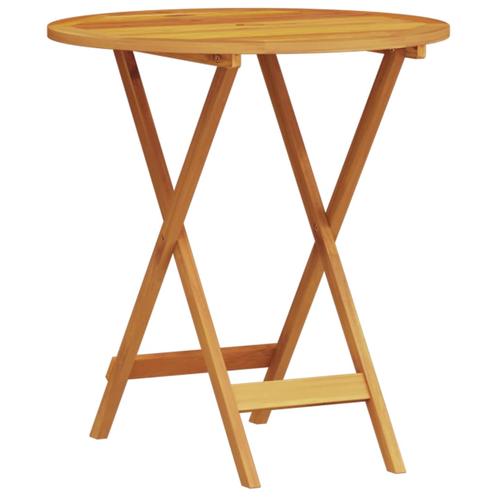 Folding Bistro Set Folding 3 pcs Brown Solid acacia wood