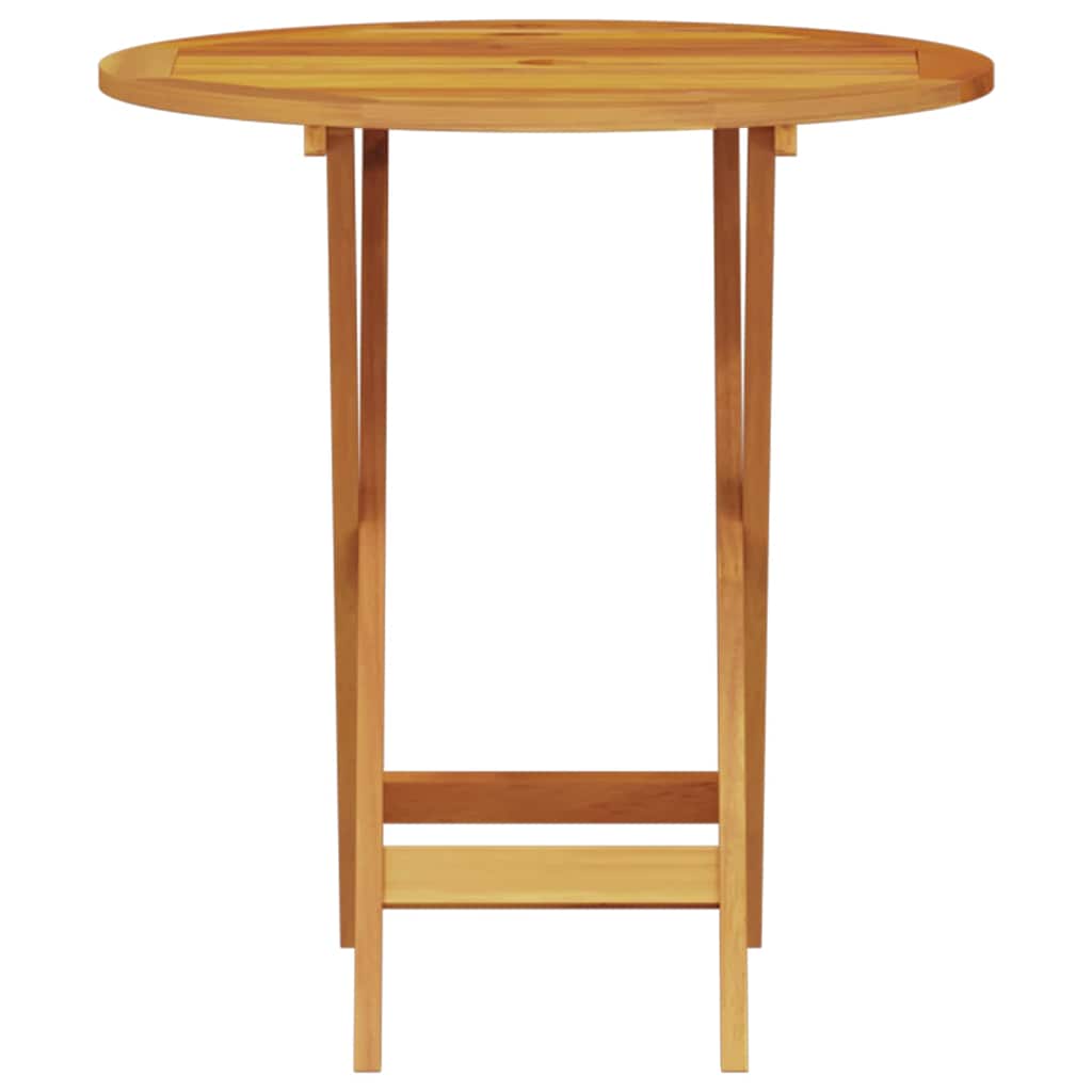 Folding Bistro Set Folding 3 pcs Brown Solid Acacia Wood