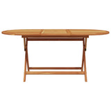 Garden Dining Set Folding 7 pcs Black Solid Acacia Wood