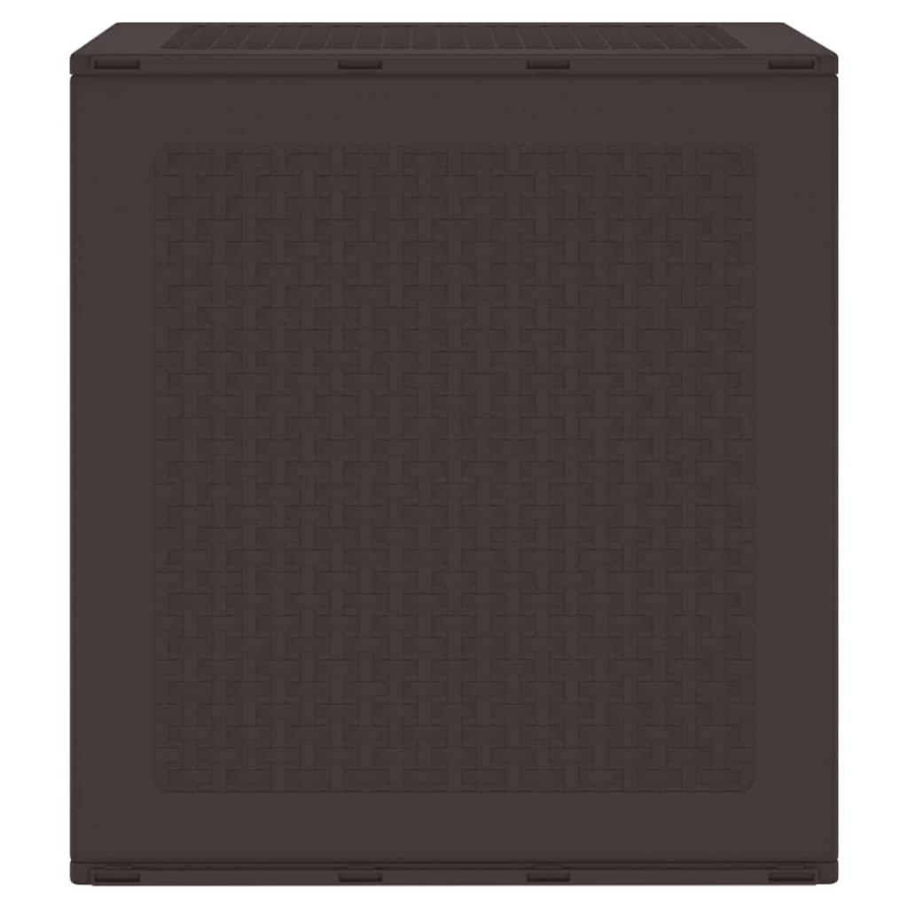 Garden Storage Box Brown 55 x 53 x 57 cm Polypropylene