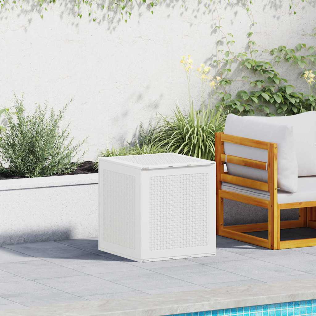 Garden Storage Box White 55 x 53 x 57 cm Polypropylene