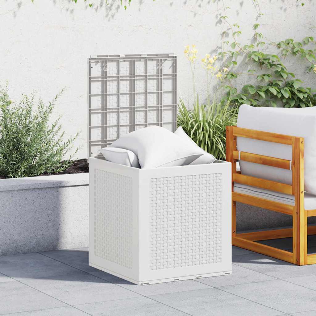 Garden Storage Box White 55 x 53 x 57 cm Polypropylene