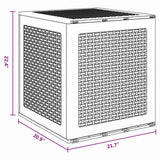Garden Storage Box Light Grey 55 x 53 x 57 cm Polypropylene