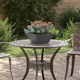 Garden Bowl Planter Black 35 x 35 x 15 cm Steel