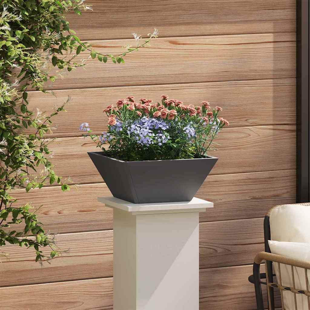 Garden Bowl Planter Black 35 x 35 x 15 cm Steel