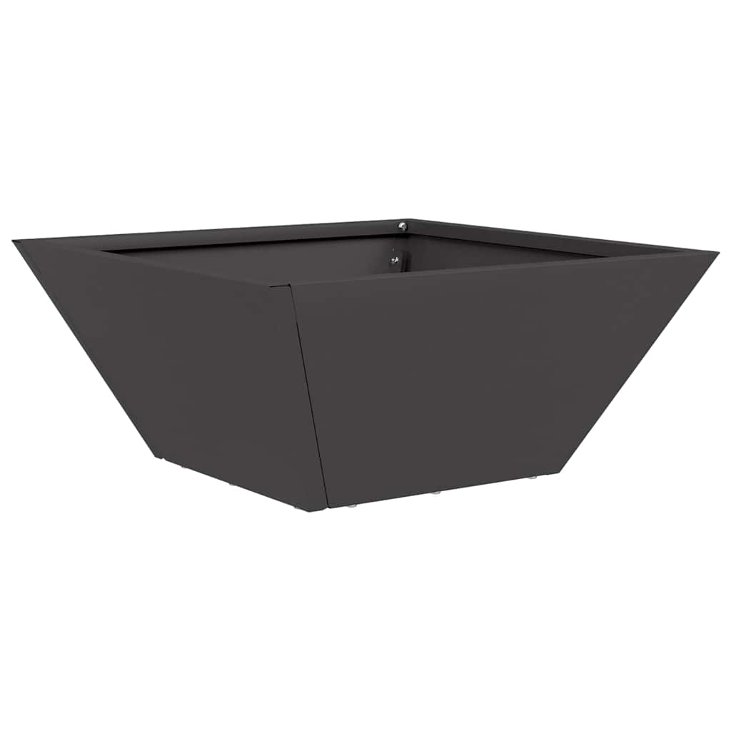 Garden Bowl Planter Black 35 x 35 x 15 cm Steel
