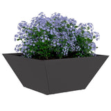 Garden Bowl Planter Black 35 x 35 x 15 cm Steel