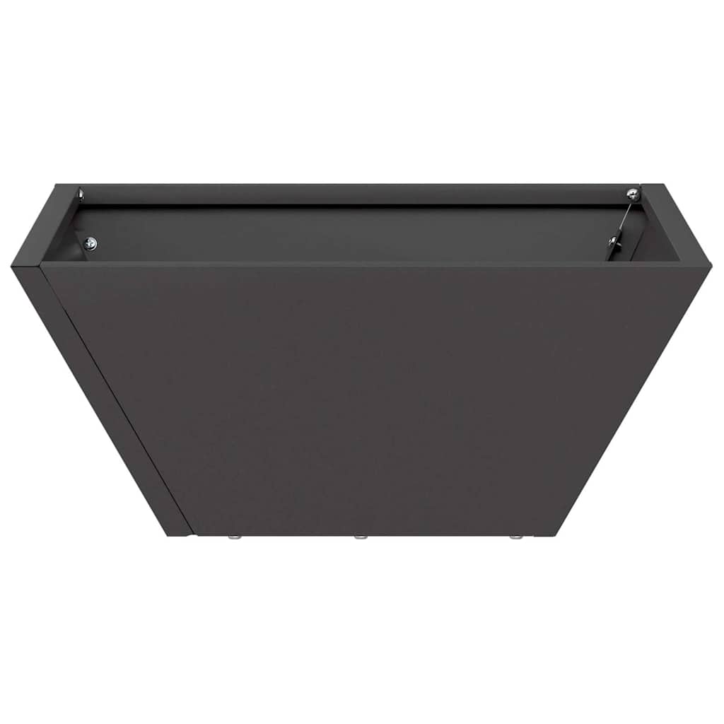 Garden Bowl Planter Black 35 x 35 x 15 cm Steel
