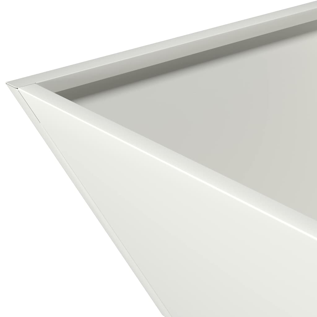 Garden Bowl Planter White 35 x 35 x 15 cm Steel