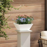 Garden Bowl Planter White 35 x 35 x 15 cm Steel