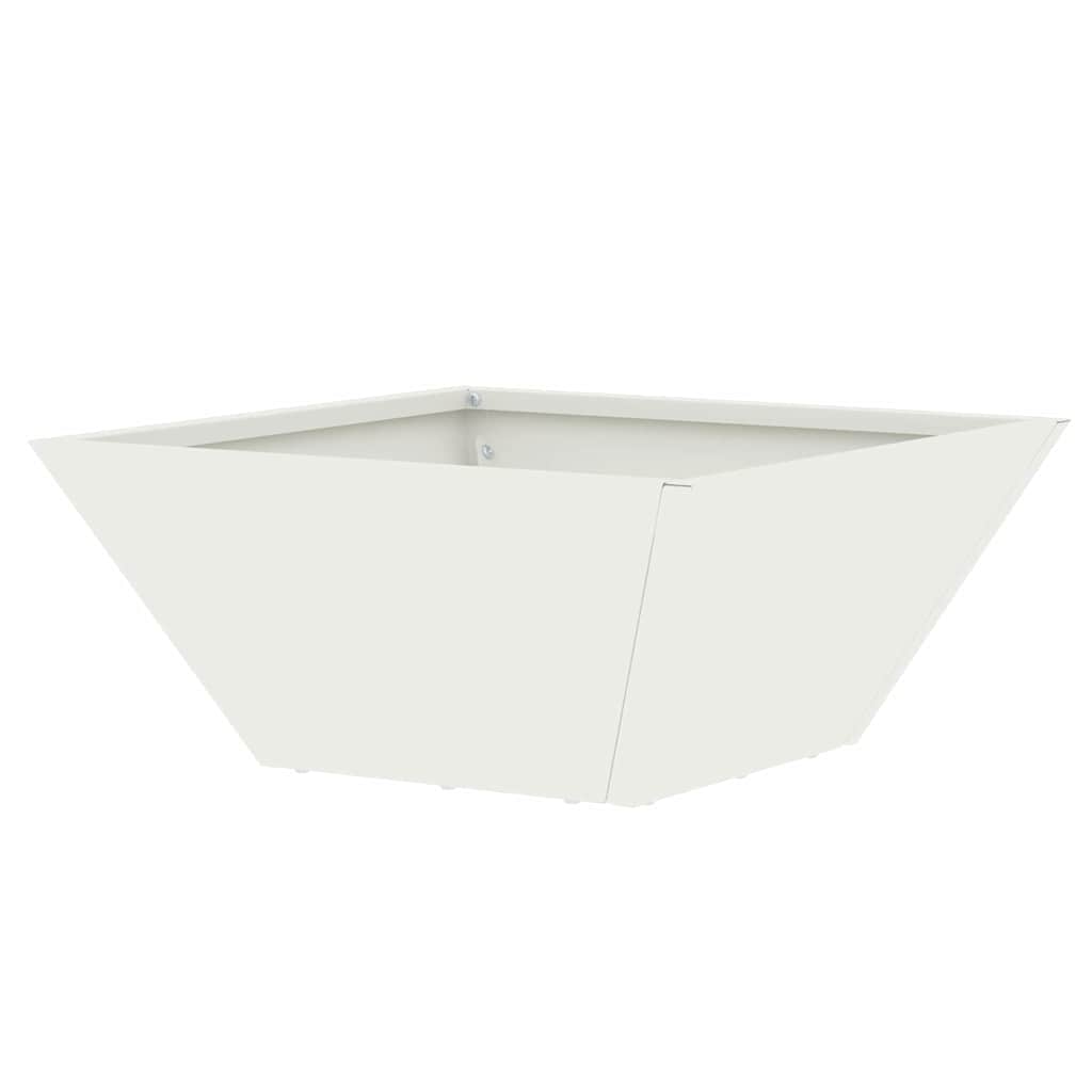 Garden Bowl Planter White 35 x 35 x 15 cm Steel