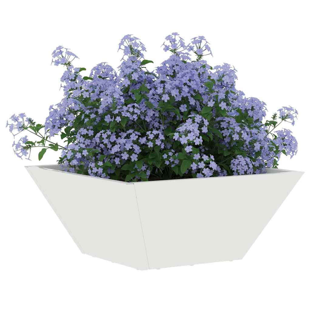 Garden Bowl Planter White 35 x 35 x 15 cm Steel