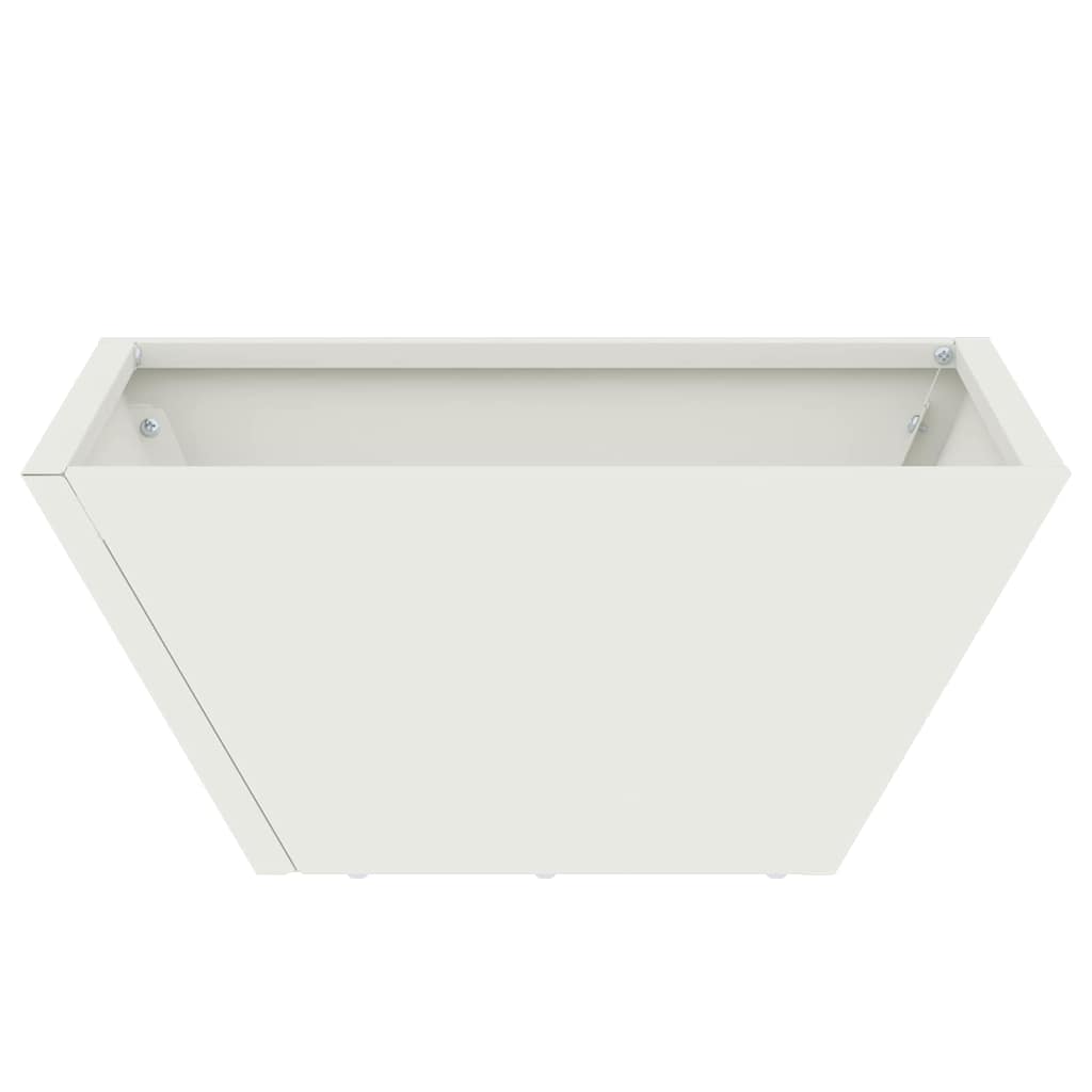 Garden Bowl Planter White 35 x 35 x 15 cm Steel