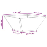 Garden Bowl Planter White 35 x 35 x 15 cm Steel