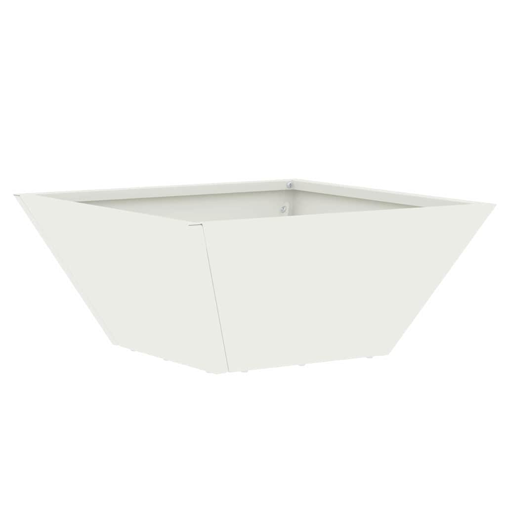 Garden Bowl Planter 5 pcs White 35 x 35 x 15 cm Steel