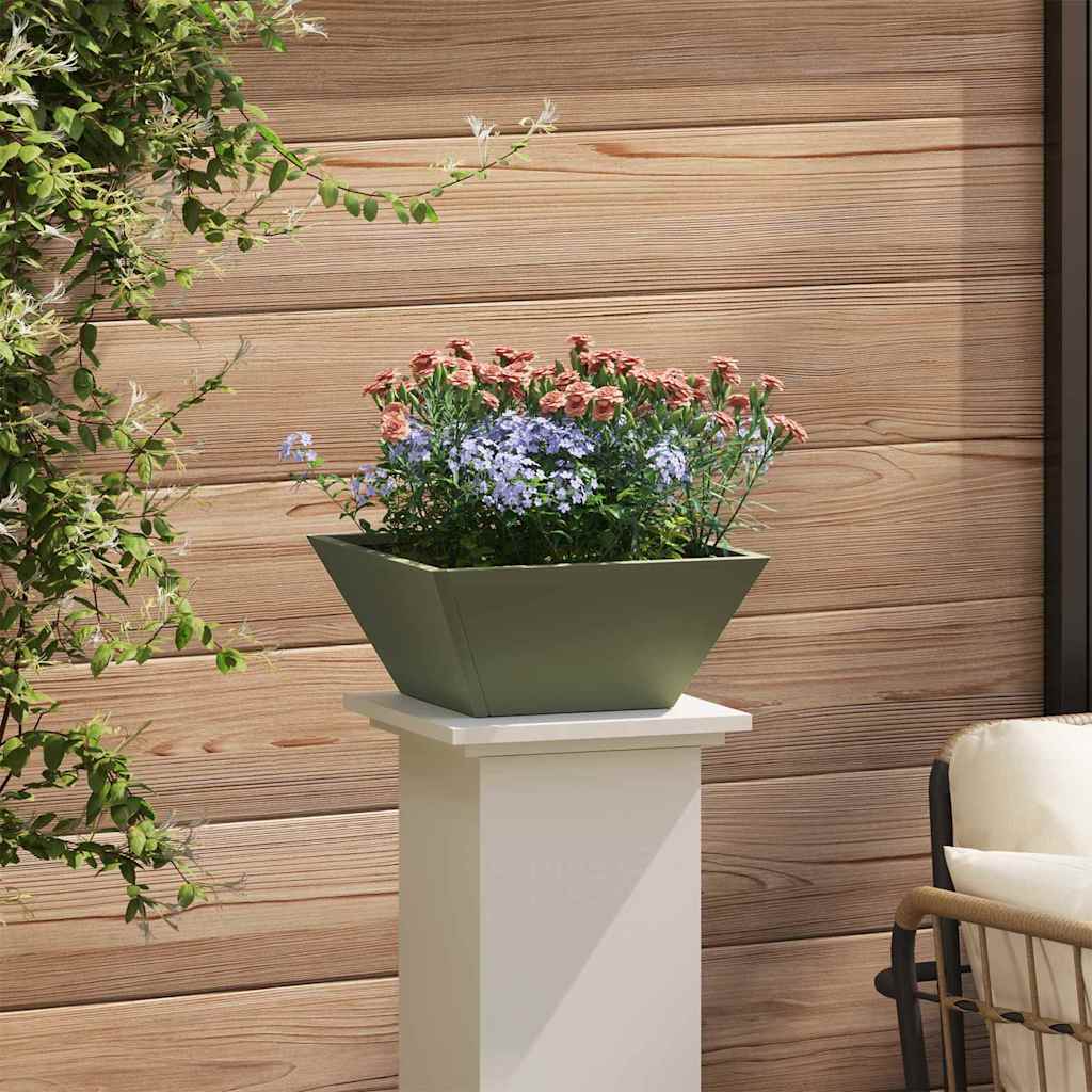 Garden Bowl Planter Olive green 35 x 35 x 15 cm Steel