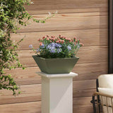 Garden Bowl Planter Olive green 35 x 35 x 15 cm Steel