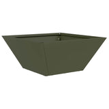 Garden Bowl Planter Olive green 35 x 35 x 15 cm Steel