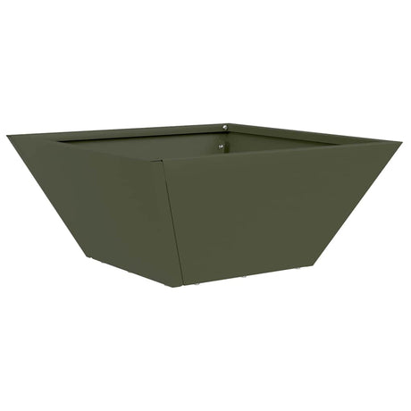 Garden Bowl Planter Olive green 35 x 35 x 15 cm Steel