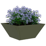 Garden Bowl Planter Olive green 35 x 35 x 15 cm Steel