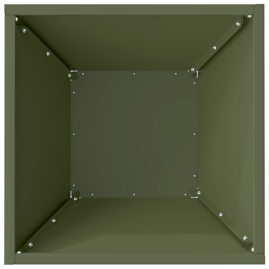 Garden Bowl Planter Olive green 35 x 35 x 15 cm Steel