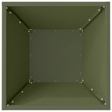 Garden Bowl Planter Olive green 35 x 35 x 15 cm Steel