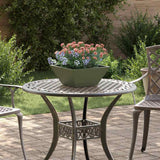 Garden Bowl Planter 5 pcs Olive green 35 x 35 x 15 cm Steel
