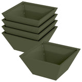 Garden Bowl Planter 5 pcs Olive green 35 x 35 x 15 cm Steel