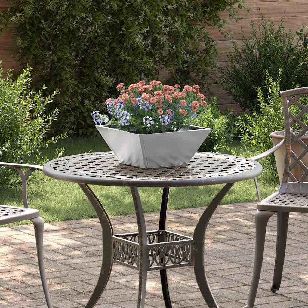 Garden Bowl Planter 5 pcs Silver 35 x 35 x 15 cm