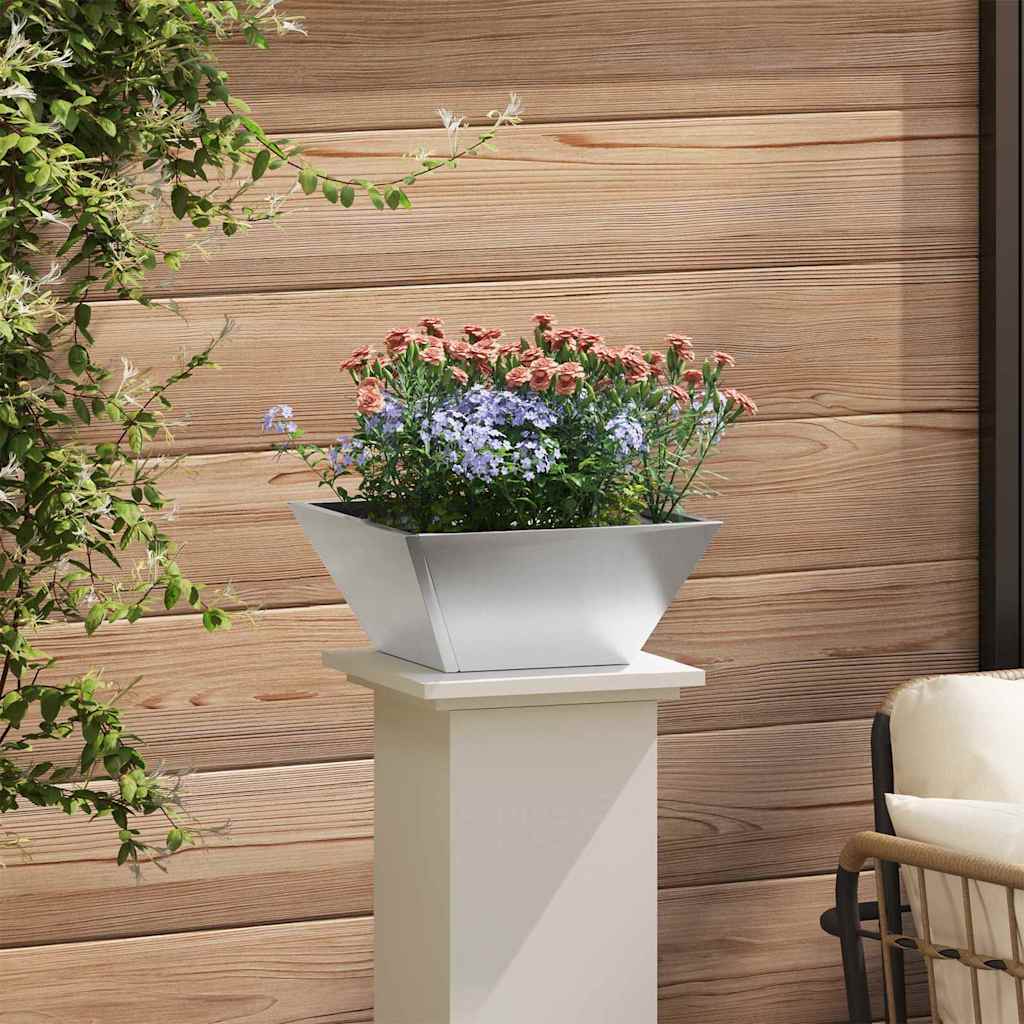 Garden Bowl Planter 5 pcs Silver 35 x 35 x 15 cm