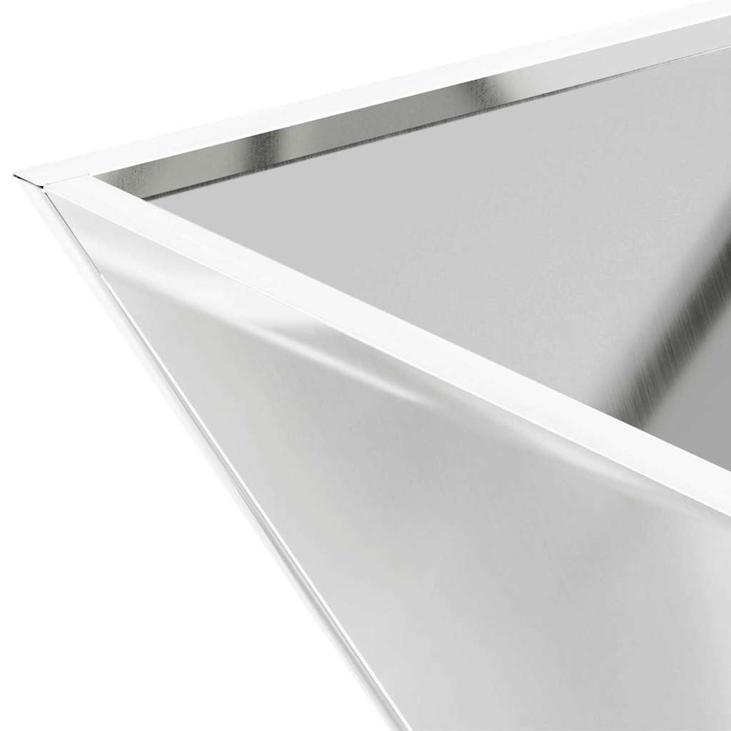 Garden Bowl Planter Silver 35 x 35 x 15 cm Galvanised steel