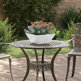 Garden Bowl Planter Silver 35 x 35 x 15 cm Galvanised steel