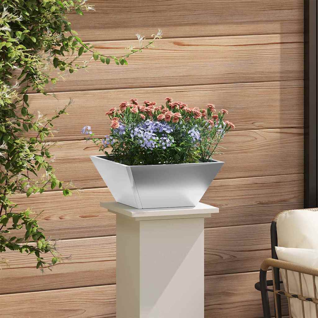 Garden Bowl Planter 5 pcs Silver 35 x 35 x 15 cm