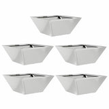Garden Bowl Planter 5 pcs Silver 35 x 35 x 15 cm