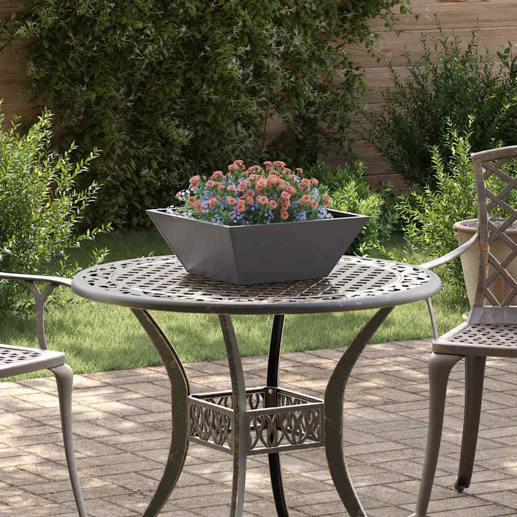 Garden Bowl Planter Black 40 x 40 x 15 cm Steel