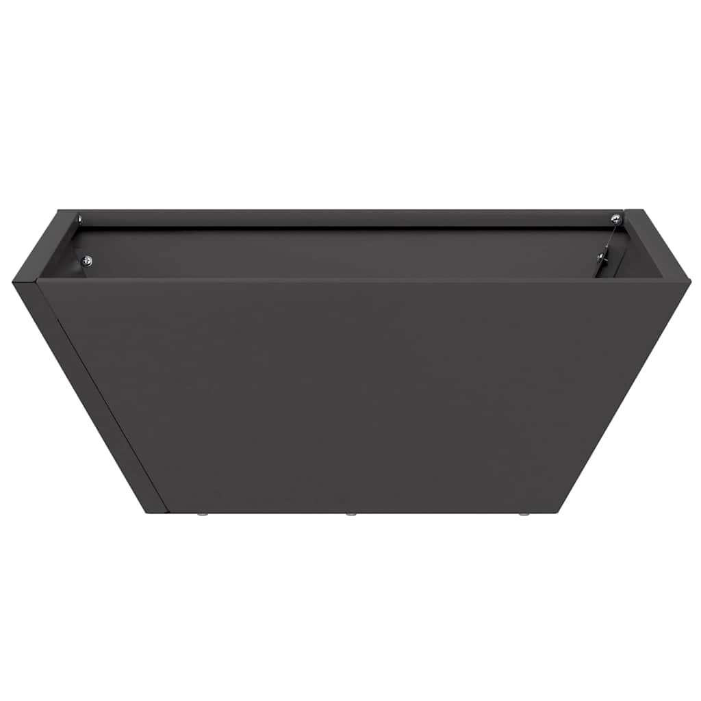 Garden Bowl Planter Black 40 x 40 x 15 cm Steel