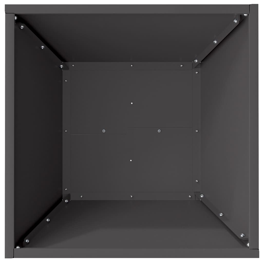 Garden Bowl Planter 5 pcs Black 40 x 40 x 15 cm Steel