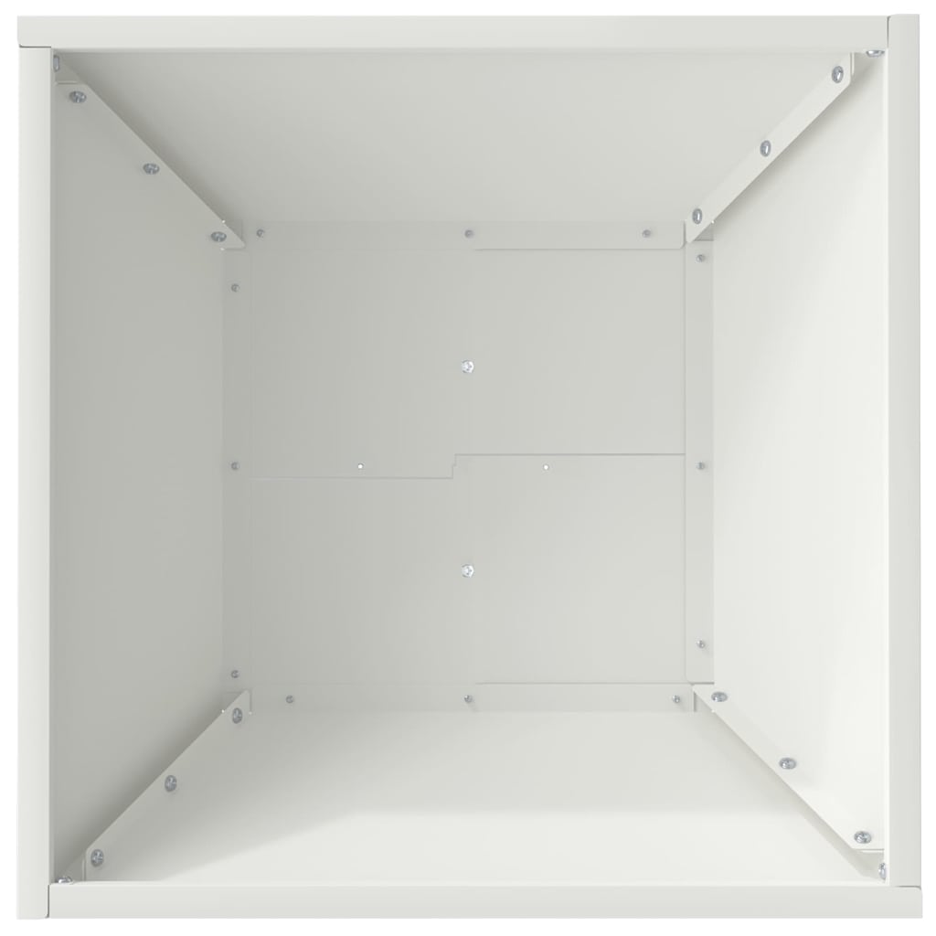 Garden Bowl Planter White 40 x 40 x 15 cm Steel