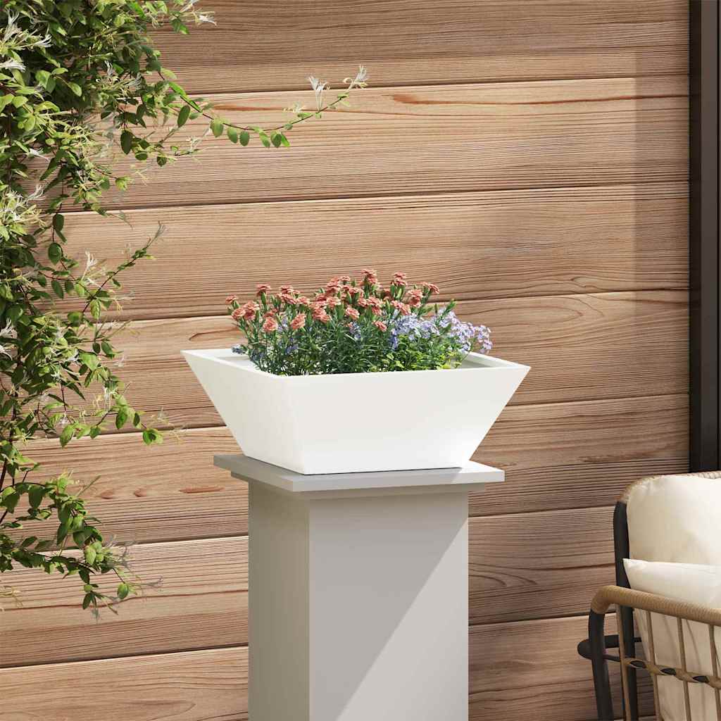 Garden Bowl Planter 5 pcs White 40 x 40 x 15 cm Steel