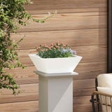 Garden Bowl Planter 5 pcs White 40 x 40 x 15 cm Steel