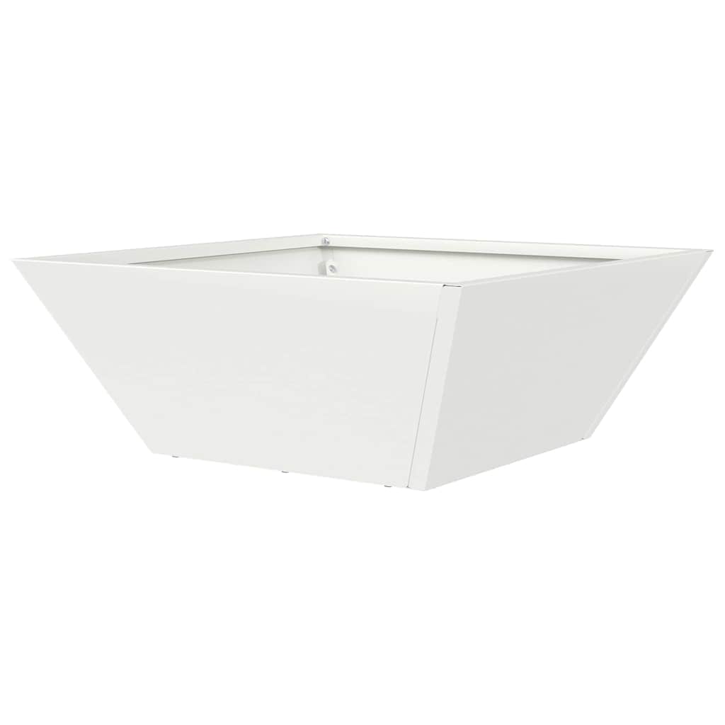 Garden Bowl Planter 5 pcs White 40 x 40 x 15 cm Steel