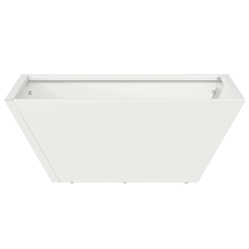Garden Bowl Planter 5 pcs White 40 x 40 x 15 cm Steel
