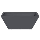 Garden Bowl Planter 5 pcs Anthracite 40 x 40 x 15 cm Steel