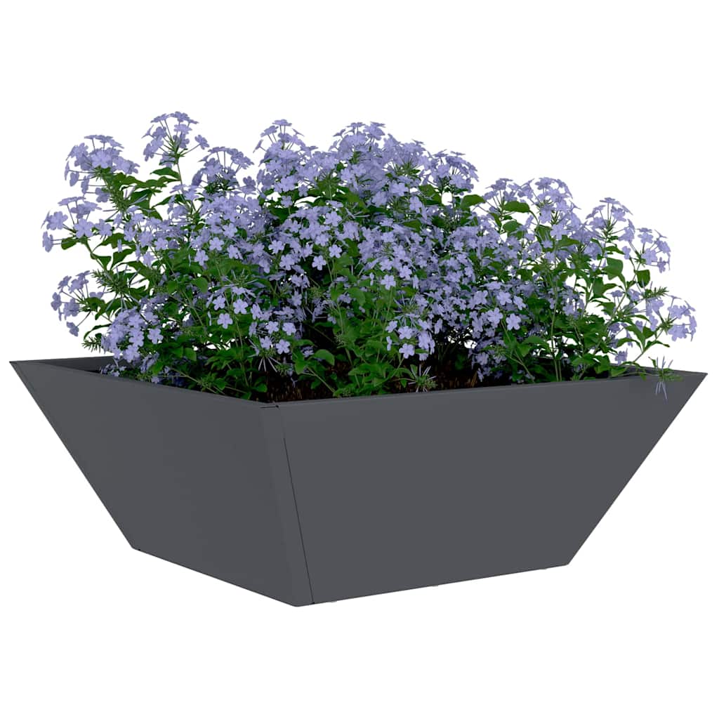 Garden Bowl Planter 5 pcs Anthracite 40 x 40 x 15 cm Steel